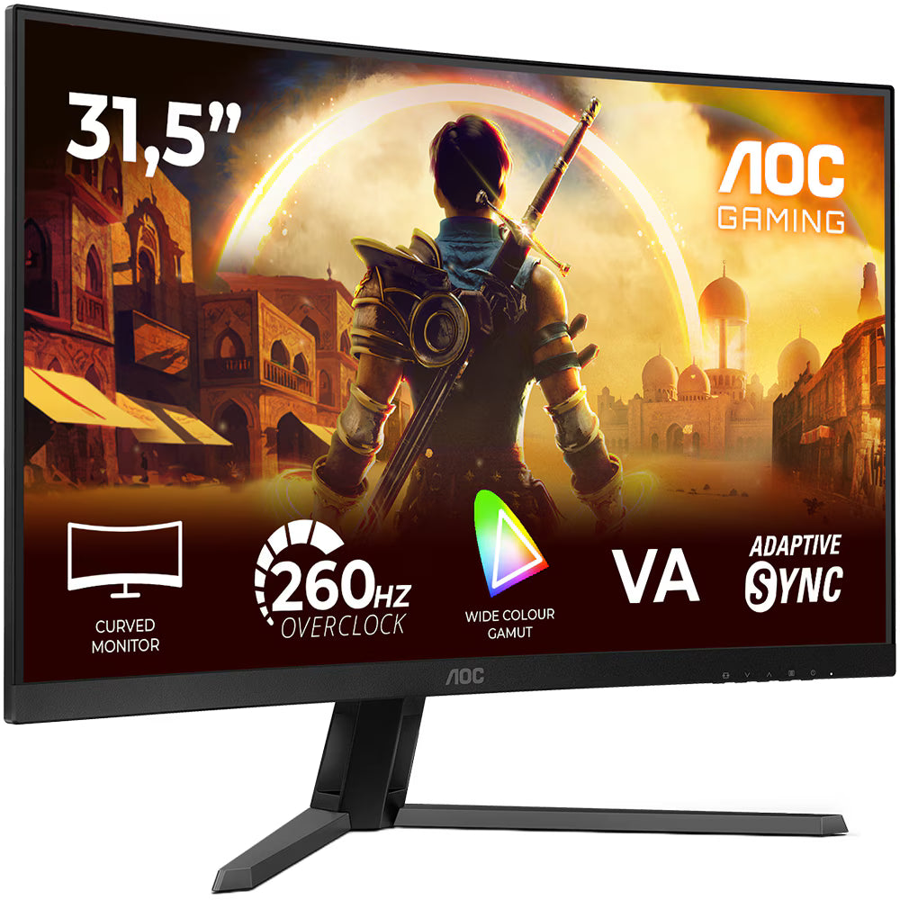 Monitor Gaming curbat LED VA AOC C32G42ZE, 31.5" Full HD, 260Hz, Flicker Free, negru