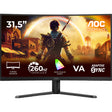 Monitor Gaming curbat LED VA AOC C32G42ZE, 31.5" Full HD, 260Hz, Flicker Free, negru