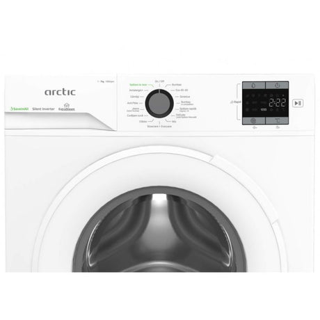 Masina de spalat rufe Arctic  APLM1WFSU17410W , 7kg, 1400rpm, Clasa A, Motor Silent Inverter, SaveInAll, Display, ExtraS