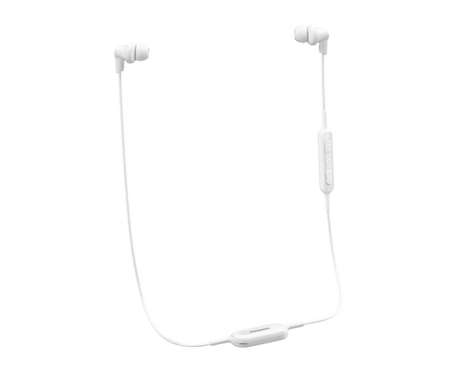 PC-Doc.ro Casti bluetooth Casti In-Ear Panasonic RP-NJ300BE-W | Bluetooth, Banda de gat, XBS Bass, Alb