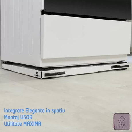 Roller Accesorii electrocasnice Suport Mobil Roller 00662 | Reglabil, Cu Role, Anti-Alunecare, Alb