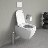 Duravit Capac WC Capac WC Duravit Happy D.2 0064590000 | Soft Close, Balamale Inox, Dreptunghiular, Alb