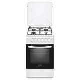 NobeLTek Cooking Aragaz Aragaz Nobeltek NLT 5604A/E1 | 50x60cm, Gaz + Electric, Ventilator, Alb, 50x60x85cm