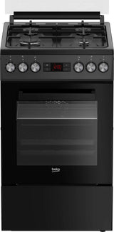 Beko Aragaz Aragaz Beko FSM52330NAO | 4 Arzatoare, Aprindere Electrica, Cuptor Electric, Grill, Display, Antracit, 50x60x85cm