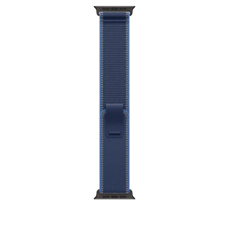 APPLE Apple Watch 49mm Blue/Bright Blue Trail Loop - S/M - Black Titanium Finish