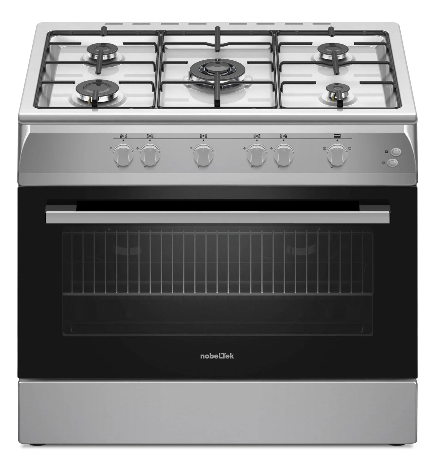NobeLTek Cooking Aragaz Aragaz Nobeltek NLT 6903IX/G1 | 60x90cm, 5 Ochiuri, Cuptor Gaz 102L, Inox