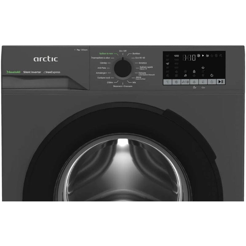ARCTIC Masina de spalat rufe Masina de spalat rufe Arctic APLM2WFSU27211S | 7kg, 1200rpm, A, SilentInverter, ExtraSteam, Antracit, 60x49.6x84.5cm