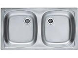 PC-Doc.ro Chiuveta bucatarie Chiuveta Alveus BASIC 160 1039144 | 2 Cuve, Inox Satin, 80cm
