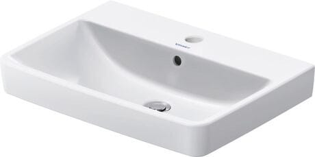 Duravit Lavoar Duravit, WB/FWB 600 mm Duravit No.1 white, w.OF,W.TP,1 TH,underneath glazed, montare pe perete/blat, cu preaplin, gaura pt baterie, smalt pe interior, dreptunghiular, alb