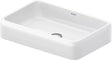 Duravit Lavoar Duravit, Above counter basin 600 mm Qatego white, w/o OF, w/o TP, ground, montare pe blat, dreptunghiular, alb