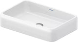 Duravit Lavoar Duravit, Above counter basin 600 mm Qatego white, w/o OF, w/o TP, ground, montare pe blat, dreptunghiular, alb