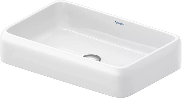 Duravit Lavoar Duravit, Above counter basin 600 mm Qatego white, w/o OF, w/o TP, ground, montare pe blat, dreptunghiular, alb