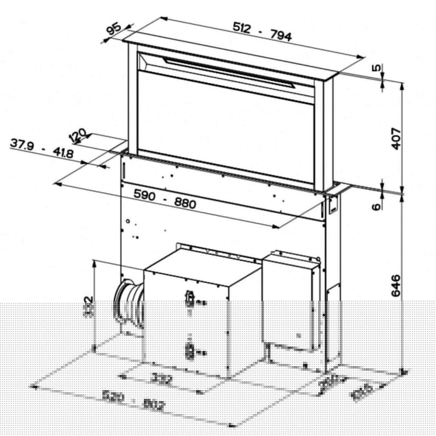 Faber A Hota incorporabila Hota Incorporabila Faber FABULA EVO+WH A90 340.0492.567 | 90cm, 700m³/h, Display Tactil, LED, Clasa A