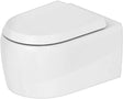Duravit Vas wc Duravit, Toilet wm 570 mm Qatego white rimless, wd, fixing incl., suspendat, evacuare orizontala, fara capac (0026890000), alb