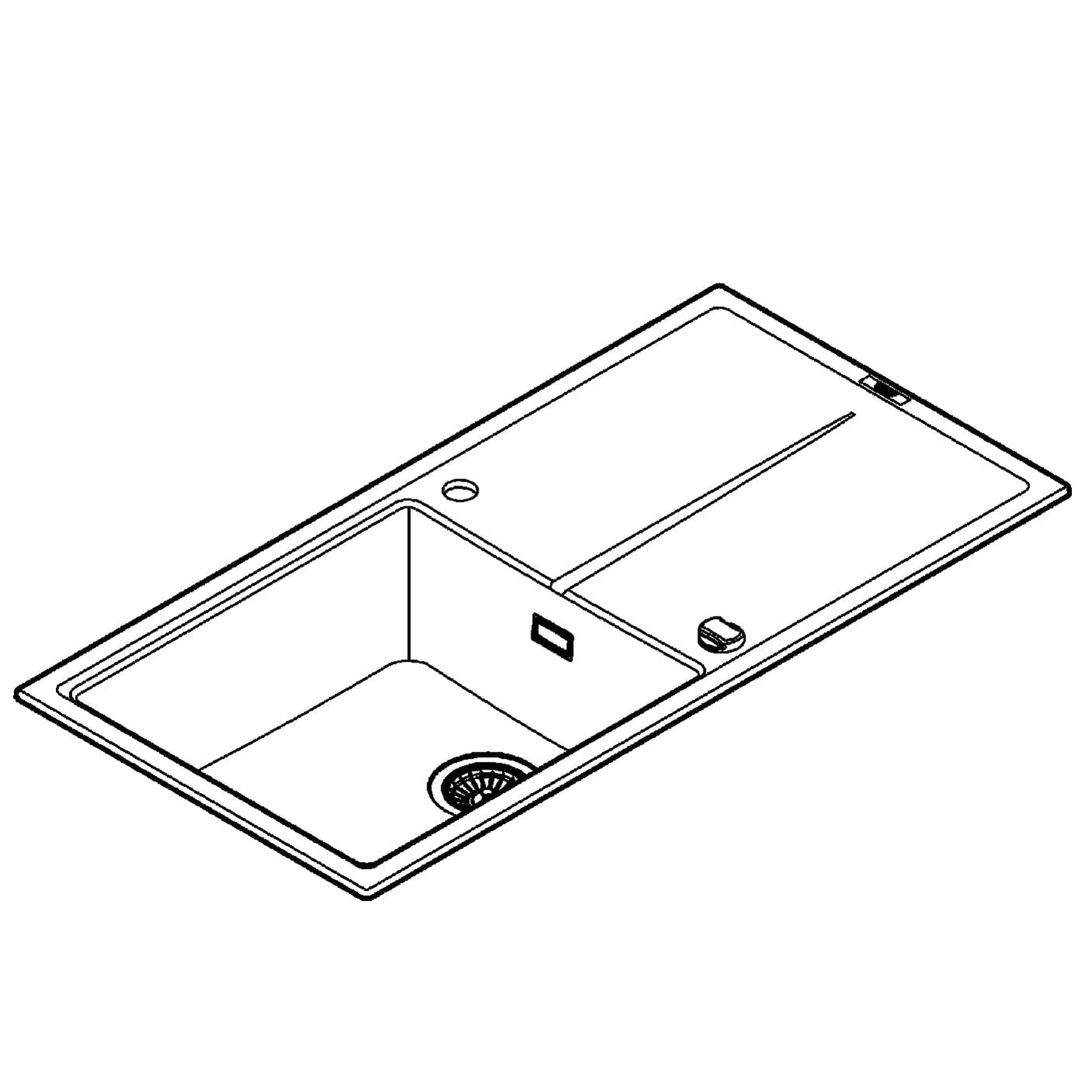 Grohe Chiuveta bucatarie Chiuveta Bucatarie Grohe 31641AP0 | 1000x500mm, Granit Negru, Reversibil