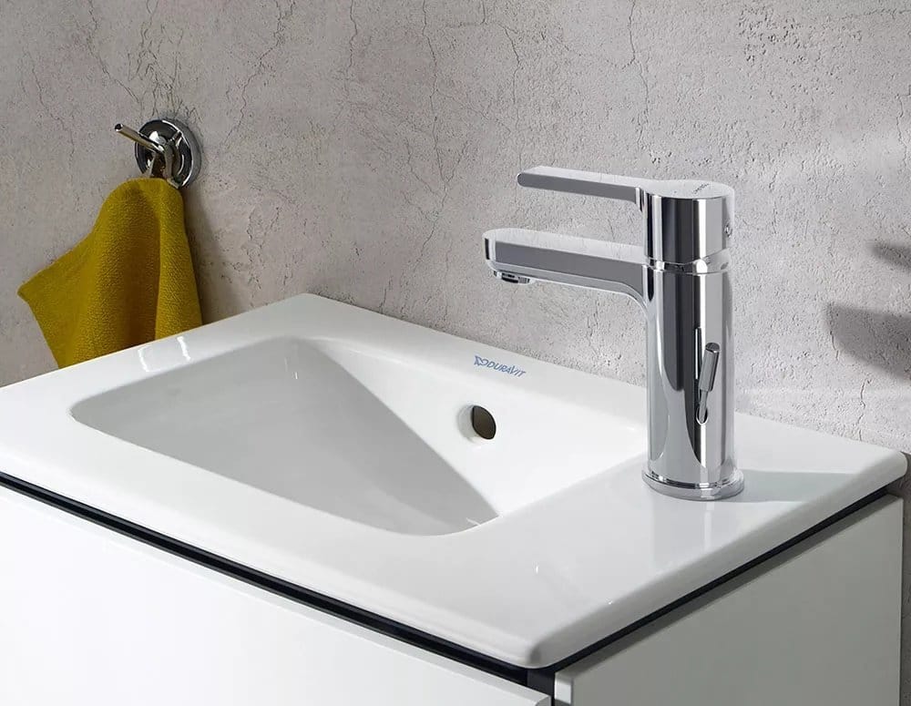 Duravit Baterie lavoar Duravit, B.2 Single lev.basin mixer S w.PR, monocomanda, marime S, cartus ceramic, set evacuare cu tija, crom