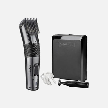 BaByliss Aparat de tuns BaByliss Men E978E, lame Carbon Titanium, precizie ridicată, negru