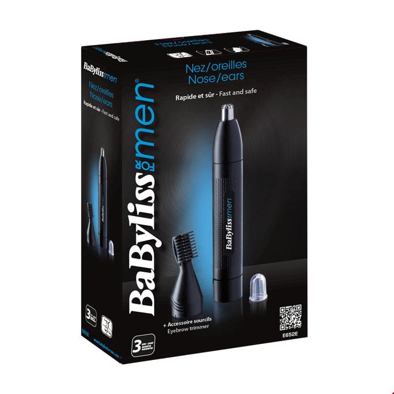 BaByliss Trimmer BaByliss Men pentru nas și urechi E652E, negru
