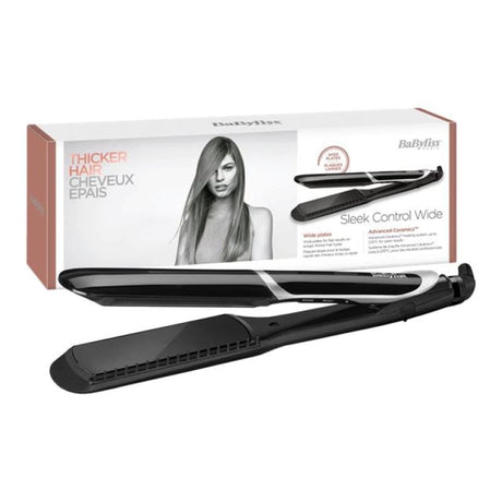 BaByliss Placă de îndreptat părul BaByliss Sleek Control Wide ST397E, negru