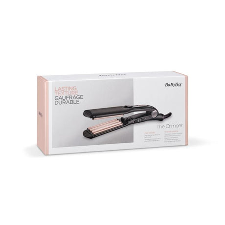 BaByliss Placă de păr creponat BaByliss The Crimper 35 mm, negru/roz (2165CE)