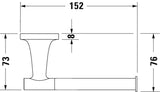 Duravit Accesorii baie Suport Hartie Igienica Duravit 0099374600 | Starck T, Negru Mat, Perete