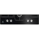 Electrolux Plita incorporabila Electrolux, Gaz, 4 zone de gatit, Aprindere electrica, Arzator Wok, Dispozitiv de siguranta, Gratare fonta, 60 cm, Sticla neagra
