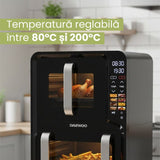 Daewoo Air Fryer Friteuza Dubla Daewoo DAF2X1100UDB | 5L + 7L, 1400W + 1600W, 8 Programe