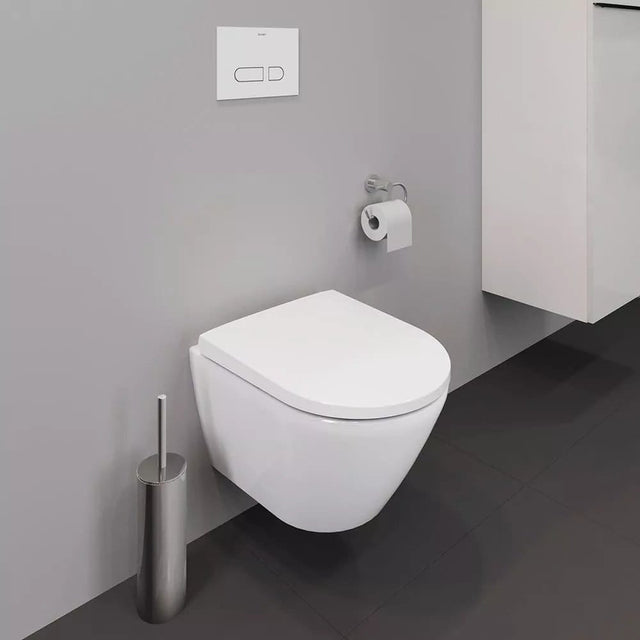 Duravit Vas wc Duravit, Toilet wm compact 480 mm D-Neo, white,rimless,wd-model,Durafix incl, suspendat, evacuare orizontala, fara capac (0021690000), fixare ascunsa, alb