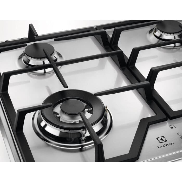 ELECTROLUX Plita incorporabila Electrolux KGG753753K, Gaz, 5 arzatoare, Aprindere electrica, Gratare fonta, Timer electronic, Conectivitate hota, 75 cm, Negru