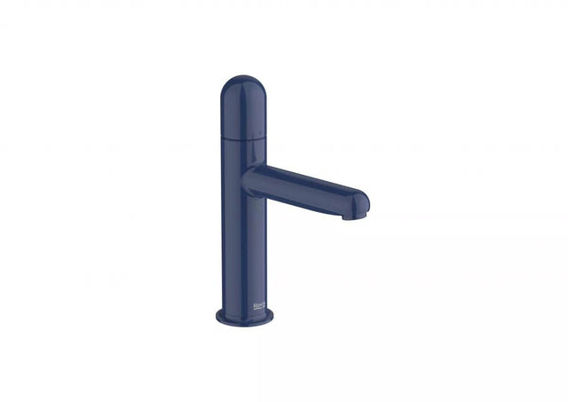 Roca Baterie lavoar Roca, Gama NU, monocomanda, marime S, levier metalic DOME, cartus ceramic, fara set de evacuare, cobalt blue, albastru