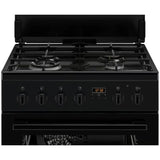 ELECTROLUX Aragaz ELECTROLUX, mixt, SteamBake, 4 arzatoare, Gaz + Electric, L 60 cm, Grill, negru