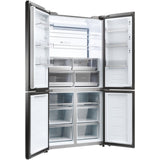 HAIER Side by side Cube Haier, 586 l, Total No Frost, Big Touch Display, Web browser, Switch zone, My Smart Home, Super Cooling, Super Freezing, My food Locator, My Inventory system, Clasa F, H 190 cm, Negru