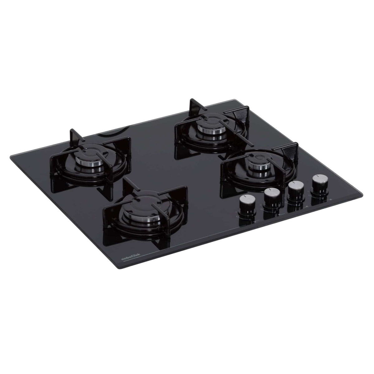 Nobeltek Plita incorporabila Plita incorporabila Nobeltek NHBG-6400BK | gaz pe sticla, comenzi frontale, aprindere buton