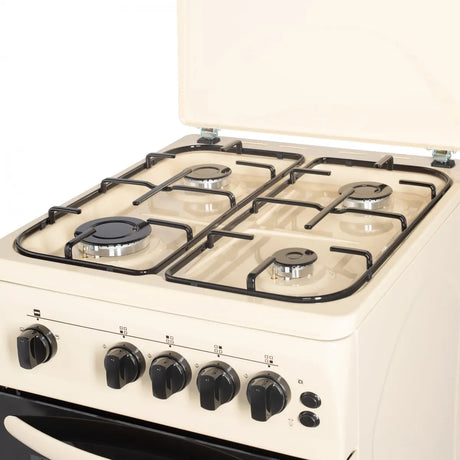 Nobeltek Aragaz Aragaz Nobeltek NLT 5603B/G1 | 50x60 cm, Gaz, Grill, Rotisor, Bej, 50x54x87cm