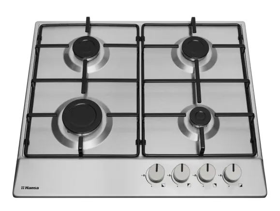 Hansa Plita pe gaz Plita pe gaz Hansa BHGI610102 | 60cm, Comenzi frontale, Gratare emailate, Inox