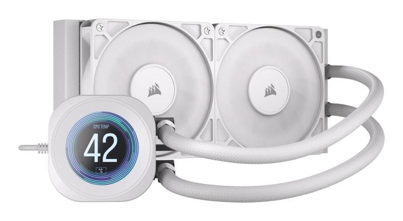Corsair Cooler CPU Cooler CPU Corsair iCUE H100i Nautilus 240 RS LCD CW-9061032-WW | 240mm, RGB, LCD, Alb