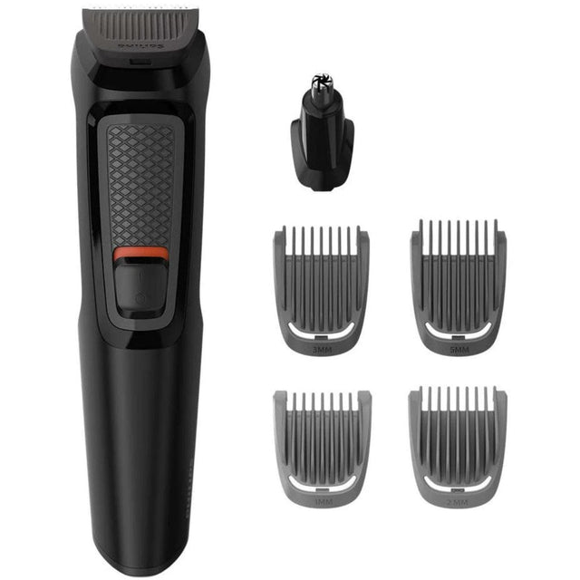 Philips Kit de ingrijire 6 in 1 Philips, fara fir, Lame cu ascutire automata, 4 piepteni, Negru