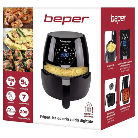 Beper Air Fryer Air Fryer Beper BP101050 | 1450W, 5L, 7 programe, Digital