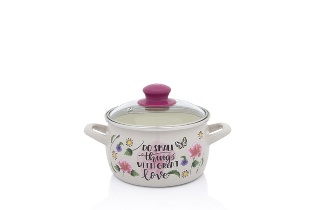 Metalac Oala Oala Metalac Spring 380505 | 2.2L, Capac Sticla, Emailata, 16cm