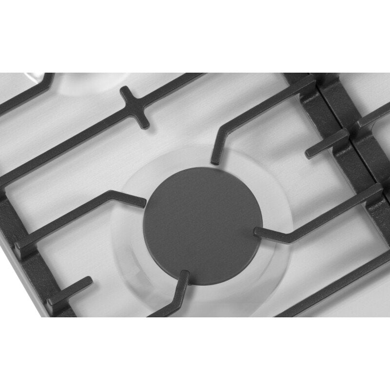Plita Incorporabila Hansa BHGI630301 | 60 cm, Gaz, Comenzi Frontale, Aprindere Electrica, Gratare Fonta, Inox