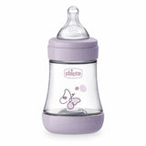 Biberon Chicco Perfect5 150ml, Biofunctional, Anti-colici, Tetina Silicon, Flux Lent, Fata, 0luni