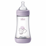 Biberon Chicco Perfect5 240ml, Biofunctional, Anti-colici, Tetina Silicon, Flux Mediu, Fata, 2luni