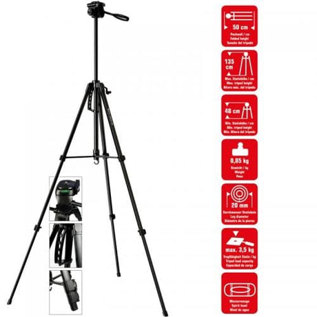 Braun Trepied Foto Trepied Foto Braun 20420 | 135cm, 3.5kg, Negru