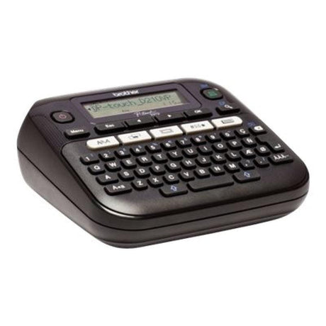 BROTHER Aparat de etichetare Brother P-touch PT-D210VP, tastatură QWERTY, ecran LCD, compatibil benzi TZe, cu husă de transport