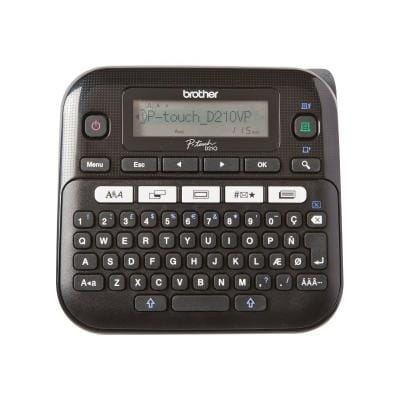 BROTHER Aparat de etichetare Brother P-touch PT-D210VP, tastatură QWERTY, ecran LCD, compatibil benzi TZe, cu husă de transport
