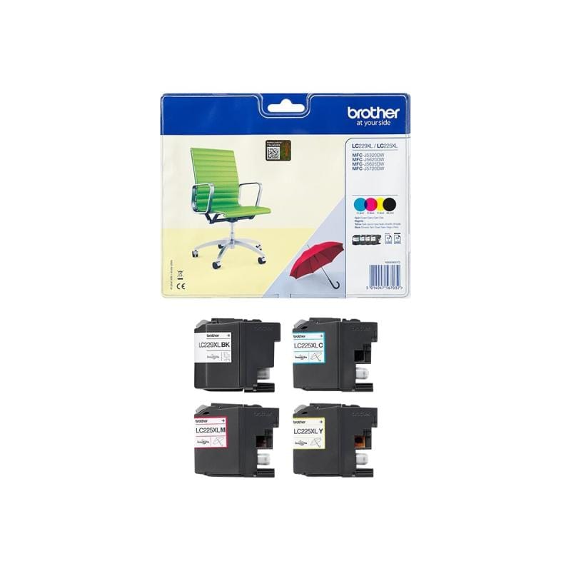 BROTHER Pachet cartușe cerneală originale Brother LC-229XLVALBP (LC229XL) Black + Color, randament XL