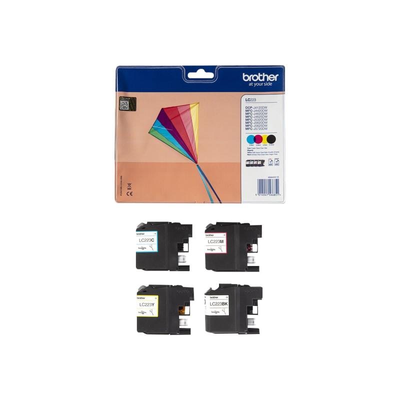 BROTHER Set 4 cartușe cerneală originale Brother LC223VAL (LC223VALBP) pentru imprimante Brother, multipack CMYK