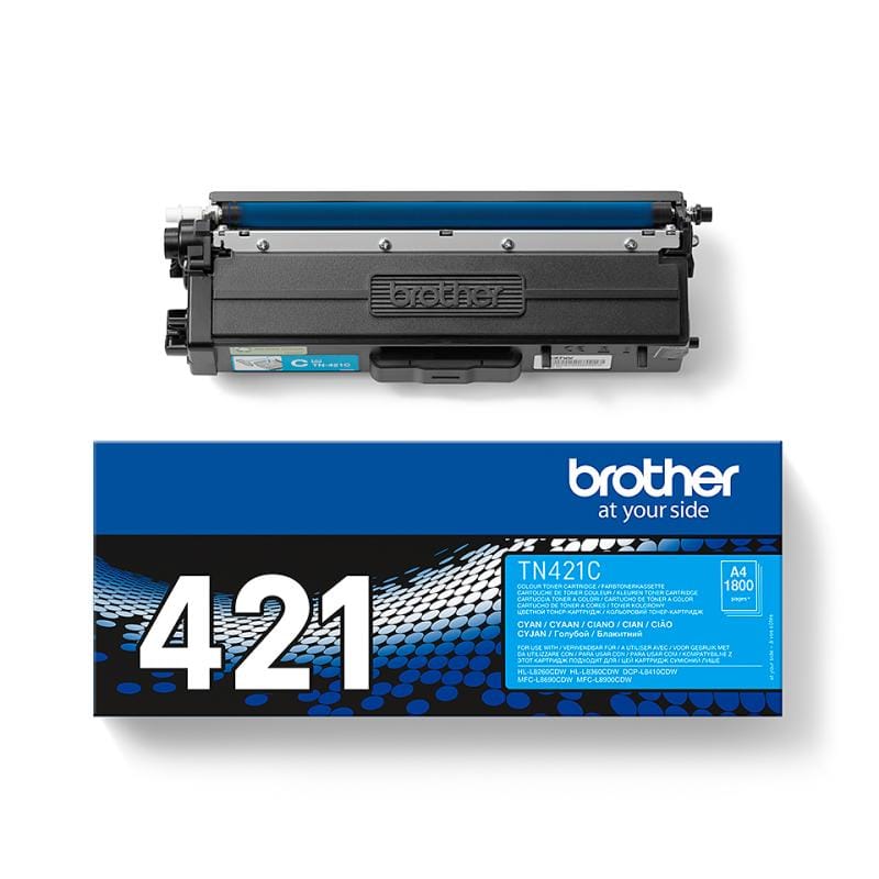 BROTHER Toner original Brother TN-421C Cyan, randament 1.800 pagini, pentru imprimante Brother compatibile