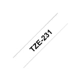 BROTHER Brother TZE-Schriftbandkassette TZESchriftbandkassette TZe-231 TZe231 White Black (TZE231)