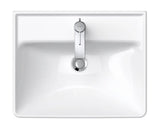 Duravit Lavoar Duravit, Washbasin 550mm D-Neo white with of, with tp, 1 th, montare pe perete, cu preaplin, gaura pt baterie, smalt pe interior, alb